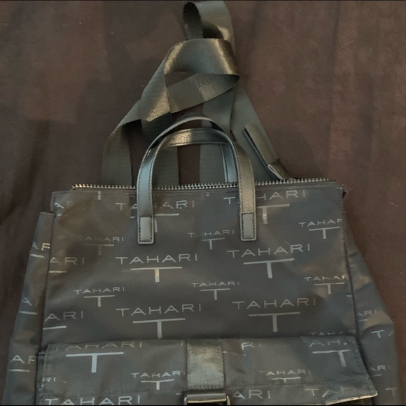 tahari backpack black